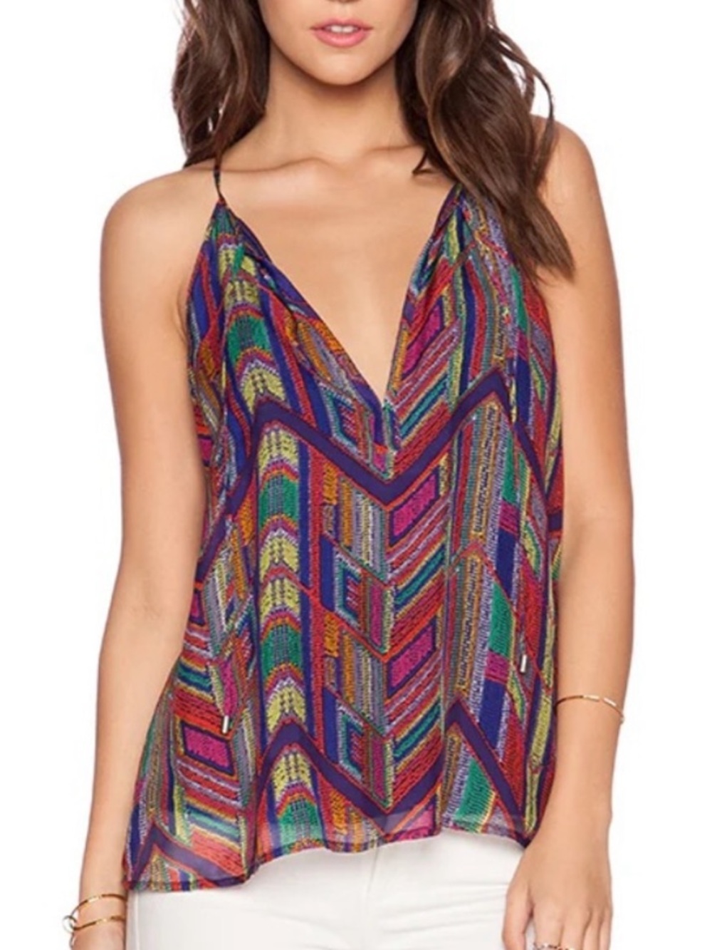 Ella Moss Silk Mazatlan Tank (Rojo Colorway)